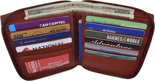 Vista 12 de Masrhal Wallet Billetera Hipster para hombre con cremallera y cremallera más