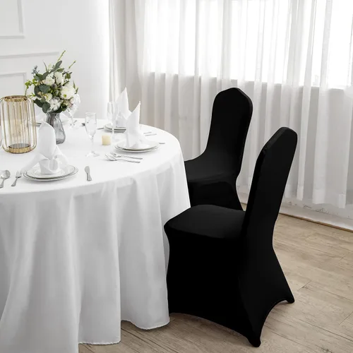 Vista 123 de Funda de elastano para silla, 12 unidades, fundas para silla, fundas para sillas de sala de estar, funda extraíble lavable y elástica para silla