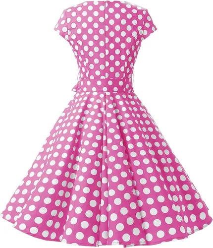 Vista 77 de Dressystar - Vestidos clásicos de fiesta con mangas casquillo, estilo Rockabilly y retro de la década de 1950