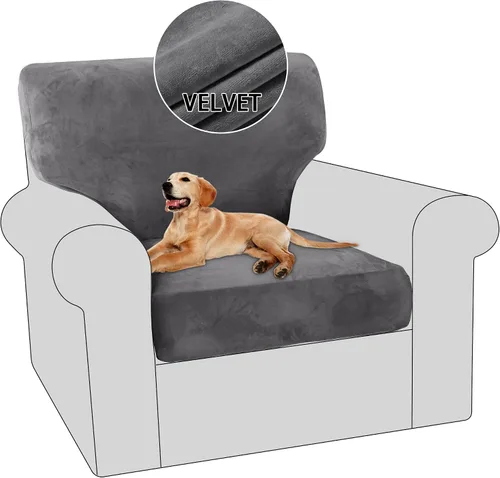 Vista 28 de PrinceDeco Fundas para sillas de terciopelo de varias piezas, fundas de cojín para sofá, fundas de cojín lavables, fundas de cojín de asiento