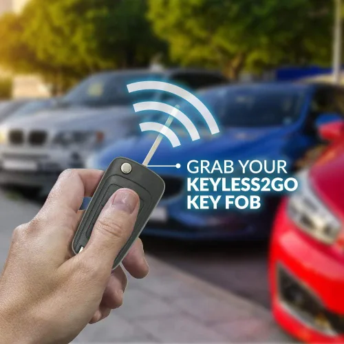 Vista 6 de Keyless2Go Repuesto para Mando a Distancia sin Llave, Llavero de Auto de 3 Botones Flip para OHT01060512