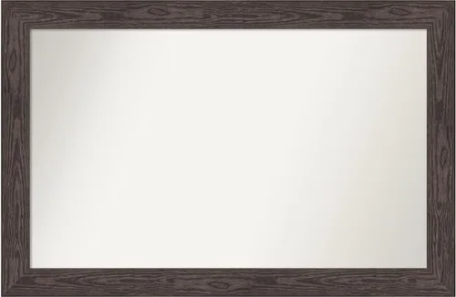 Vista 670 de Amanti Art Espejo personalizado, espejo de baño negro puente, espejo de pared o espejo de tocador de baño sobre el fregadero (26 x 26 pulgadas)