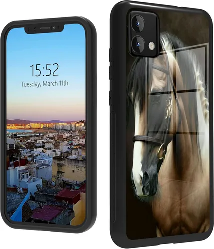 Vista 218 de Funda para Motorola Moto G Stylus 5G 2021 de vidrio templado, funda negra con diseño de mujer negra africana para mujeres y hombres, antiarañazos, a