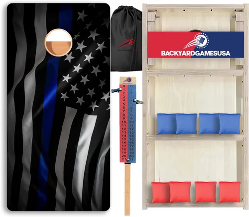 Vista 133 de CornholeGamesUSA Pro - Juego de tablas de Cornhole Fabricado en Estados Unidos Abedul báltico 3/4 Sin rebote Patas triples gruesas Dos 1