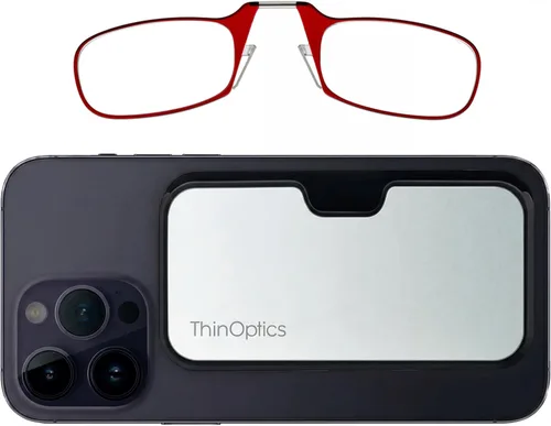 Vista 9 de Always With You by ThinOptics Classic Readers + Attachable Glasses Case Funda negra/marcos negros