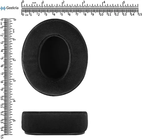 Vista 6 de Geekria Comfort - Almohadillas de repuesto de terciopelo compatibles con Sony, SteelSeries Arctis, Turtle Beach, Skullcandy, HyperX y otros
