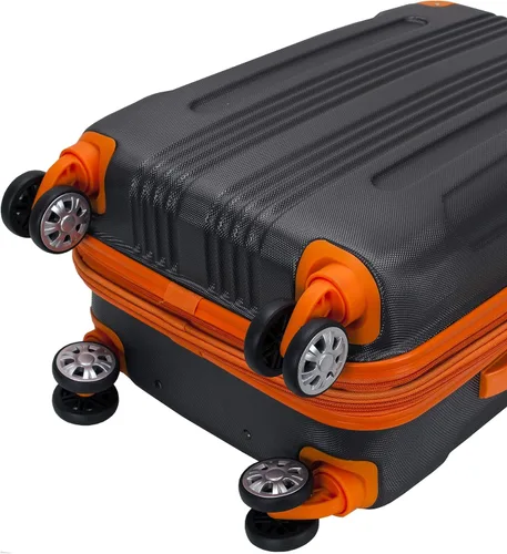 Vista 6 de Rockland London Equipaje con carcasa rígida con ruedas, Carbón), F190-CHARCOAL