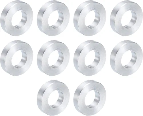 Vista 36 de uxcell 10 piezas de espaciador de aluminio con 1/2" de diámetro interno x 1" de diámetro exterior x 1" de longitud, con acabado liso, espaciador