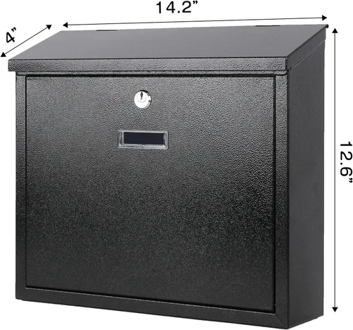 Vista 2 de Buzón de correo xydled con cerradura de llave, buzón de correo con cerradura montado en la pared, buzón de correo de seguridad con cerradura