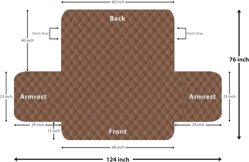 Vista 6 de Utopia Bedding - Funda reversible para sofá, resistente al agua, protector de muebles con tubos de espuma y correas elásticas para niños, perros