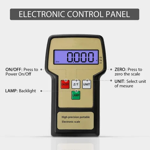 Vista 5 de Báscula electrónica de carga de refrigerante digital de alta precisión de 220 libras con funda, báscula de carga de refrigerante HAVC A/C