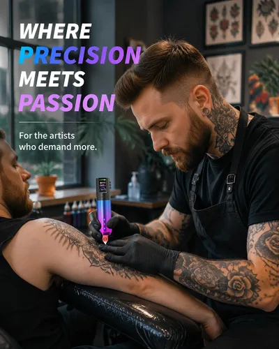 Vista 7 de POSEIDON Kit de pistola de tatuaje, bolígrafo de tatuaje inalámbrico Varios