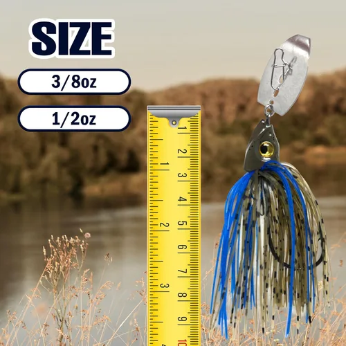 Vista 6 de Reaction Tackle Tungsten Bladed Jig Heads - Swimbait Fishing Jigs for Large and Smallmouth Bass, Trout, Walleye - Bass Fishing Lures Make a Chatter
