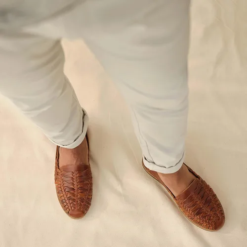 Vista 3 de Nisolo Sandalias Huarache para hombre, sin cordones, impermeables, flexibles, transpirables y cómodas huaraches mexicanos para hombres, jóvenes