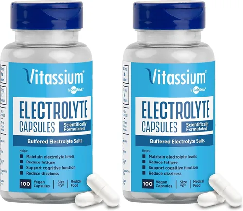 Vista 10 de Vitassium Cápsulas de Electrolitos de Fuerza Extra, 750mg de Sodio para el Manejo de POTS y Dietas Altas en Sodio, Sin Sabor, 100 Píldoras de Sal