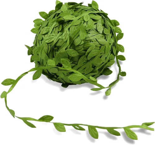 Vista 8 de 2 rollos de cinta de hojas de 66 pies, hojas verdes, decoración de vides artificiales 2 rollos de cinta de hojas de 66 pies, utilizada para fiesta