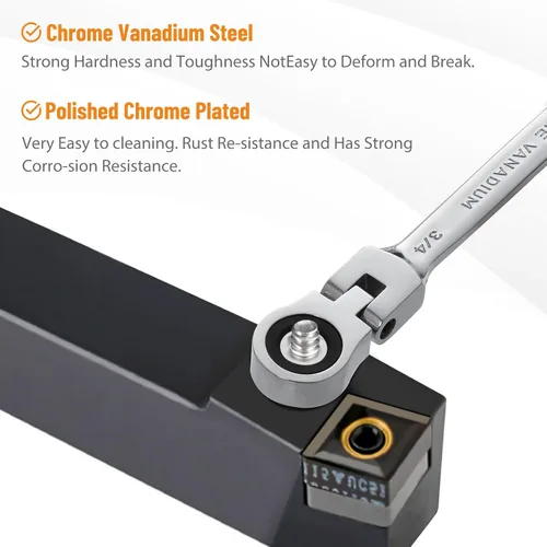Vista 7 de B4B BANG 4 BUCK Llave de 3/4, llave combinada de trinquete de cabeza flexible, grado industrial, 72 dientes, 12 puntos, caja de trinquete de extremo