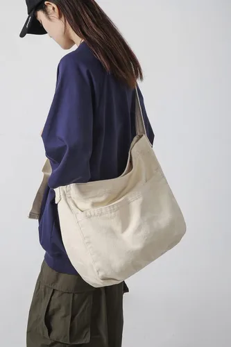 Vista 6 de Micmores Large Crossbody Purse Canvas Tote Bag Women Hobo Bag Stylish Handbag Fashion shoulder Bag