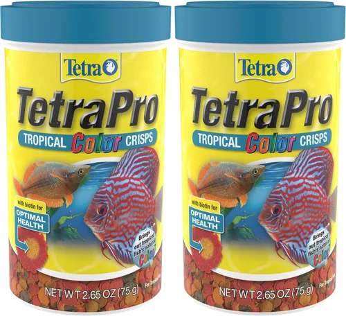 Vista 9 de TetraPro Tropical Color Crisps, Alimento para Peces con Realzadores de Color Natural, Comida para Peces Tropicales, 7.41 Onzas