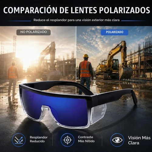 Vista 2 de Gafas de sol polarizadas de seguridad UV400 con certificación ANSI Z87.1