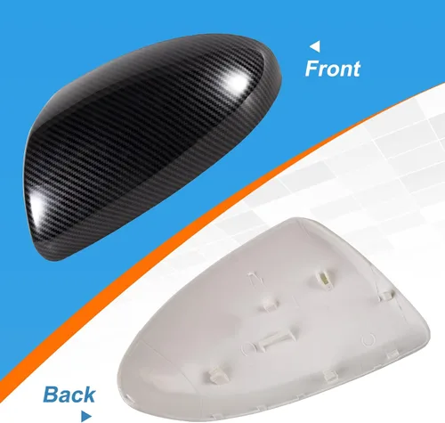 Vista 5 de Cubierta protectora de carcasa de espejo retrovisor de fibra de carbono para puerta, compatible con Mazda 2/3 2010-2013