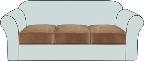 Vista 39 de Funda de cojín elástica de terciopelo, funda de felpa para asiento de sofá, protector de muebles antideslizante para silla/sofá biplaza/sofá