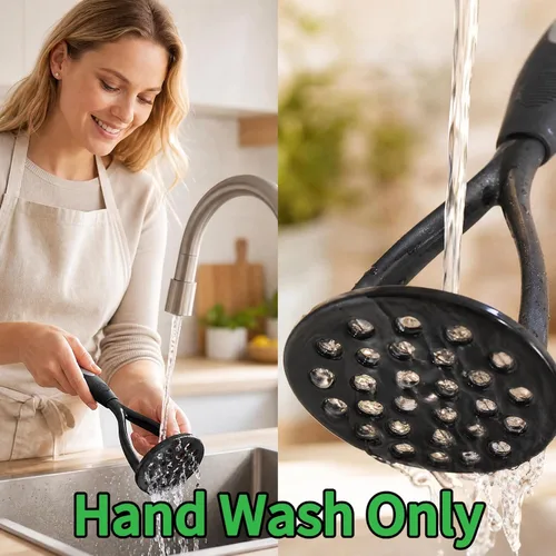 Vista 5 de KSENDALO Triturador de papas – Herramienta de cocina con hoja de nailon grueso, triturador manual para verduras y frijoles, esencial de cocina