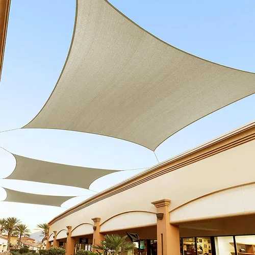 Vista 7 de IFAST Toldo tipo vela rectangular de 16.4 x 11.81 pies, cubierta superior, tela resistente y duradera, impermeable, refugio para patio, jardín