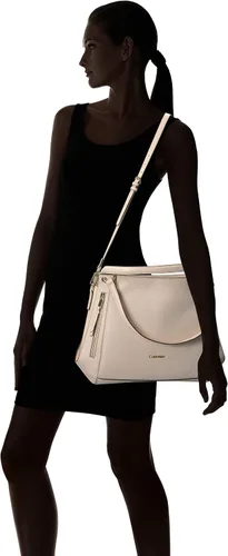 Vista 6 de Calvin Klein Melanie Pebble cuero Slouchy Zip Face Hobo