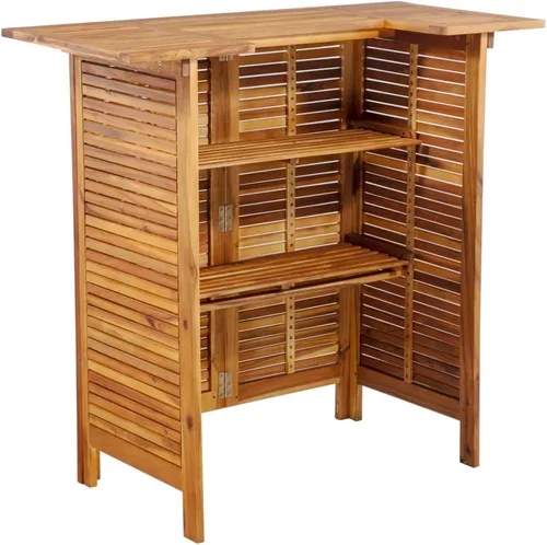 Vista 3 de vidaXL Mesa de bar 43.3"x19.7"x41.3" Madera maciza de acacia