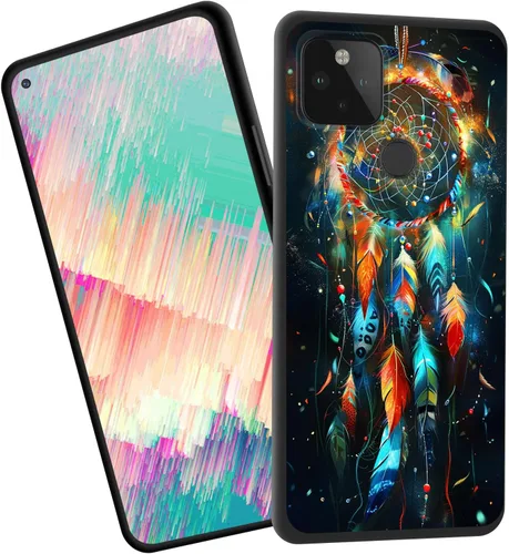 Vista 93 de Funda delgada para Google Pixel 4 XL, funda delgada de silicona de TPU suave a prueba de golpes para Google Pixel 4 XL, gato negro luna estrellada
