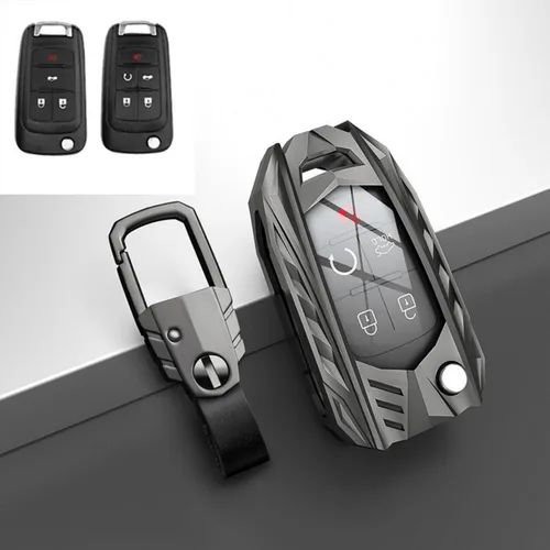 Vista 3 de LAVIYE Funda protectora de llave de aleación de zinc para Chevrolet Cruze Aveo Trax Sail Malibu Captiva Opel Vauxhall Astra J Corsa Insignia Mokka
