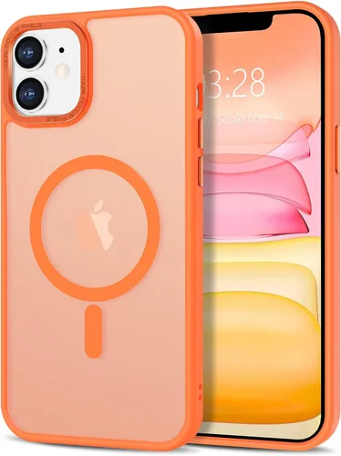Vista 156 de Anuck - Funda magnética para iPhone 11 compatible con MagSafe, carcasa trasera mate translúcida dura, borde de TPU, delgada, resistente a impactos