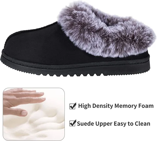Vista 2 de UBXRIN - Zapatos de espuma viscoelástica para mujer cómodos de piel sintética suela de goma antideslizante