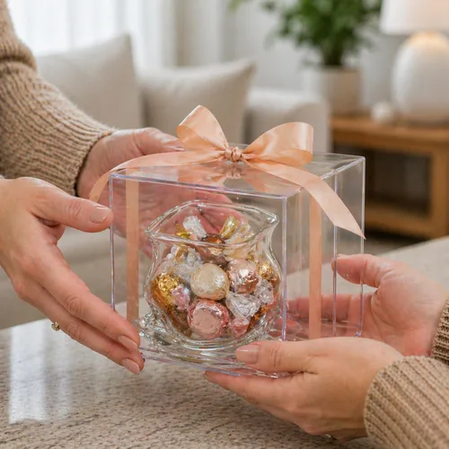 Vista 6 de Restaurantware Tazón de Vidrio Transparente de 8 oz Borde Ondulado Tazón de Bolsa Sin Cremallera Plato de Servir Creativo Apto para Lavavajillas