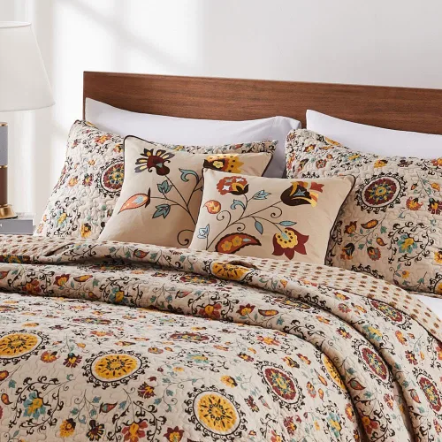 Vista 2 de Groenlandia Andorra - Par de almohadas - Multi, multicolor