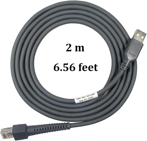 Vista 5 de Cable USB para escáner de código de barras Symbol Zebra Motorola, cable USB a RJ45, CBA-U01-S07ZAR LS2208-SR DS2208 DS8178 LS1203 LS4208 DS4208