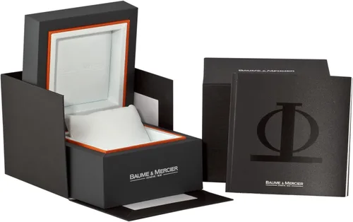 Vista 2 de Baume & Mercier 10010 Linea reloj de acero inoxidable con esfera negra