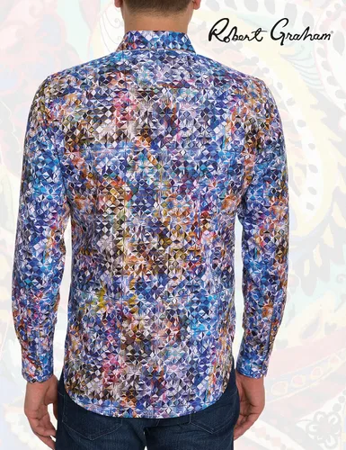 Vista 4 de Robert Graham Camisa tejida de manga larga Baxley para hombre