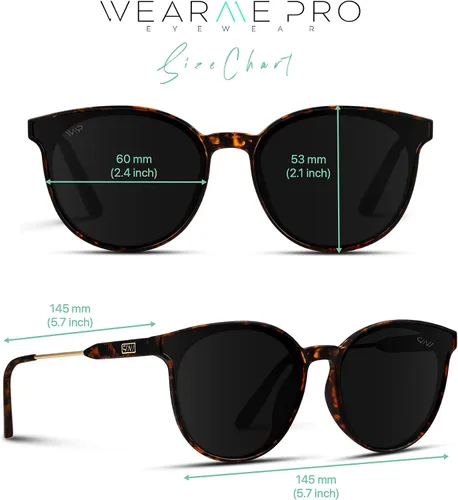 Vista 6 de WearMe Pro - Gafas de sol modernas redondas de moda para mujer