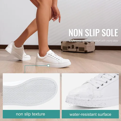 Vista 4 de Vepose Zapatillas de tenis casuales cómodas con cordones 8003 para mujer