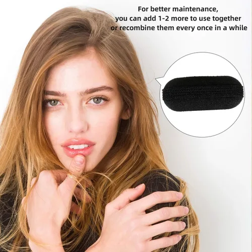 Vista 4 de 11 piezas de esponjas para dar volumen al cabello, bases de esponja para peinados con bulto, accesorios para insertar y dar estilo, peines, clips