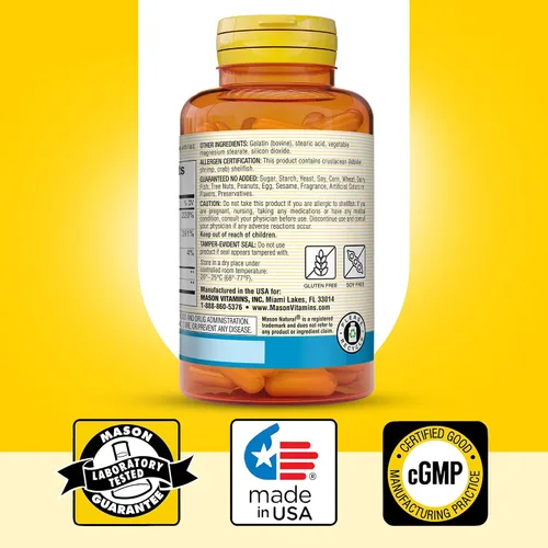 Vista 6 de MASON NATURAL Glucosamina condroitina 1500/1200 con vitamina C, apoya la salud de las articulaciones para una flexibilidad y movilidad normales*