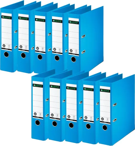 Vista 8 de Leitz Carpeta Quality-Vollpapier 180° - ASIN para padres - DE (4) Wide Light Blue Azul/claro