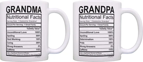 Vista 11 de Grandma Nutritional Facts - Taza de café con etiqueta nutricional para regalo