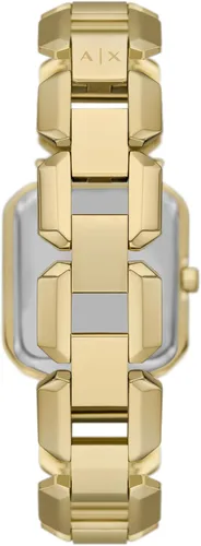 Vista 4 de Reloj Armani Exchange AX para mujer, reloj cuadrado para mujer con correa de acero inoxidable o cuero
