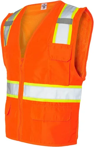 Vista 9 de Kishigo Men's High Visibility Reflective Solid Front with Mesh Back Vest