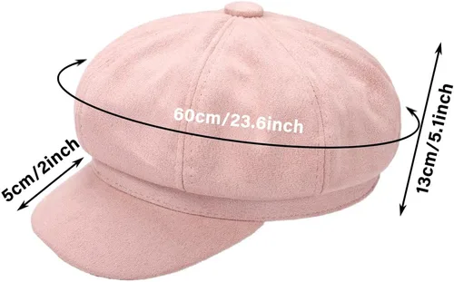 Vista 4 de Newsboy Cabbie Baker - Gorra para mujer, visera de Pageboy, sombrero de papel de marinero ajustable