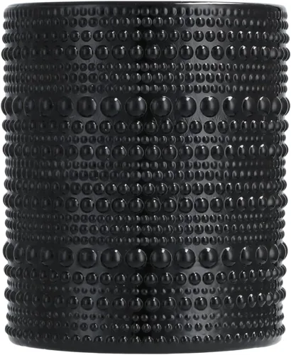 Vista 7 de Fortessa Jupiter - Vaso de vidrio con cuentas y diseño de clavos, 10 onzas, doble estilo antiguo (juego de 6), ámbar