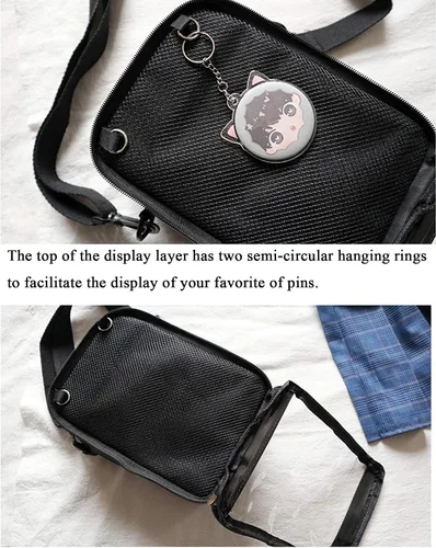 Vista 3 de Vensivy Ita Bag - Bolso cruzado transparente para bricolaje, bolsa de mensajero de anime Itabag Comic Anime